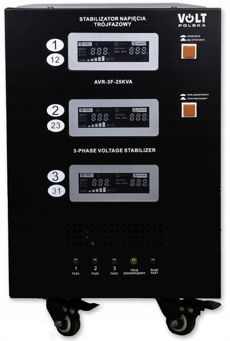 Three-phase voltage stabilizer AVR PRO 25000VA 3% SERVO Manufacturer code 5AVX3F0250