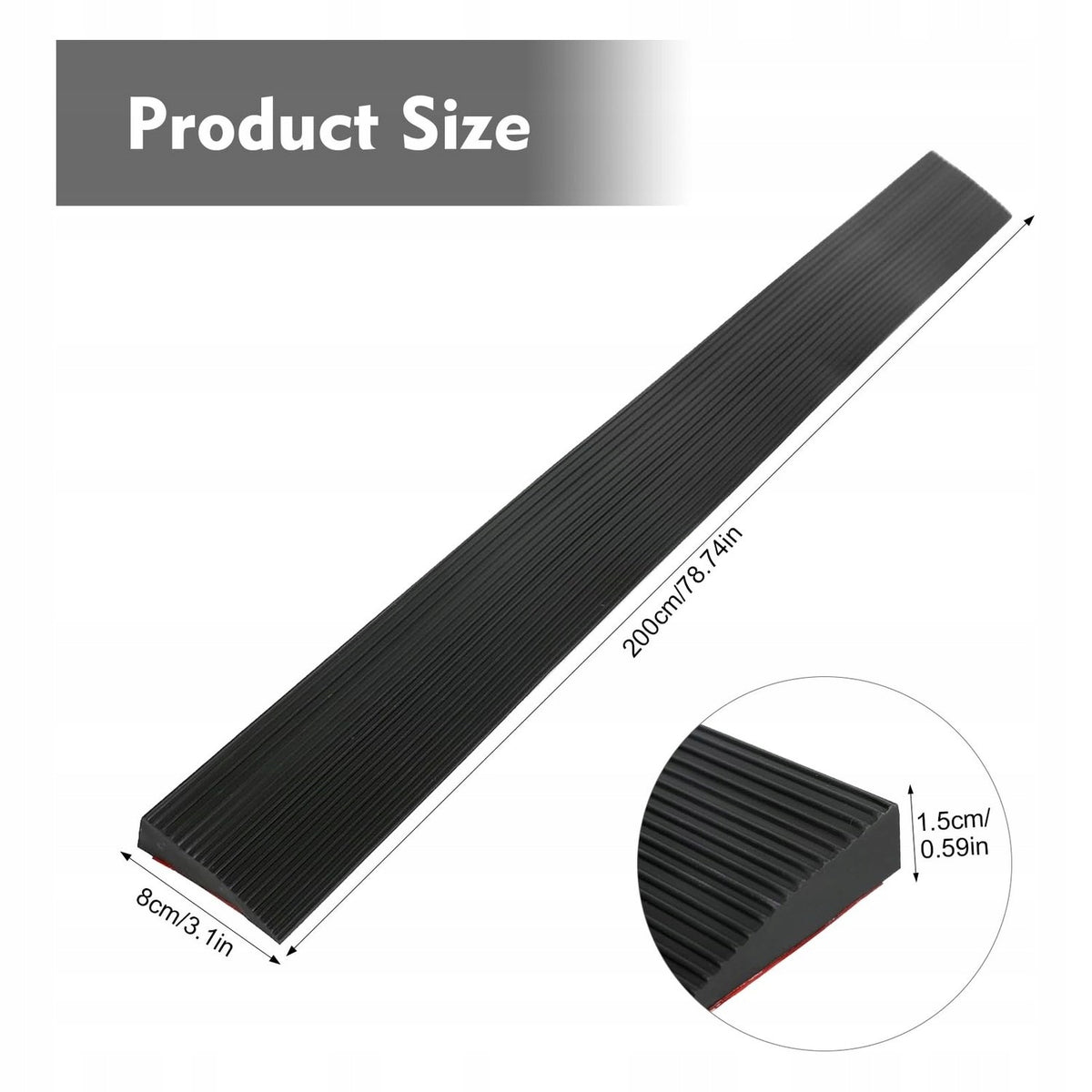 Threshold Ramp - self-adhesive - 200 cm - for strollers and scooters Brand no brand