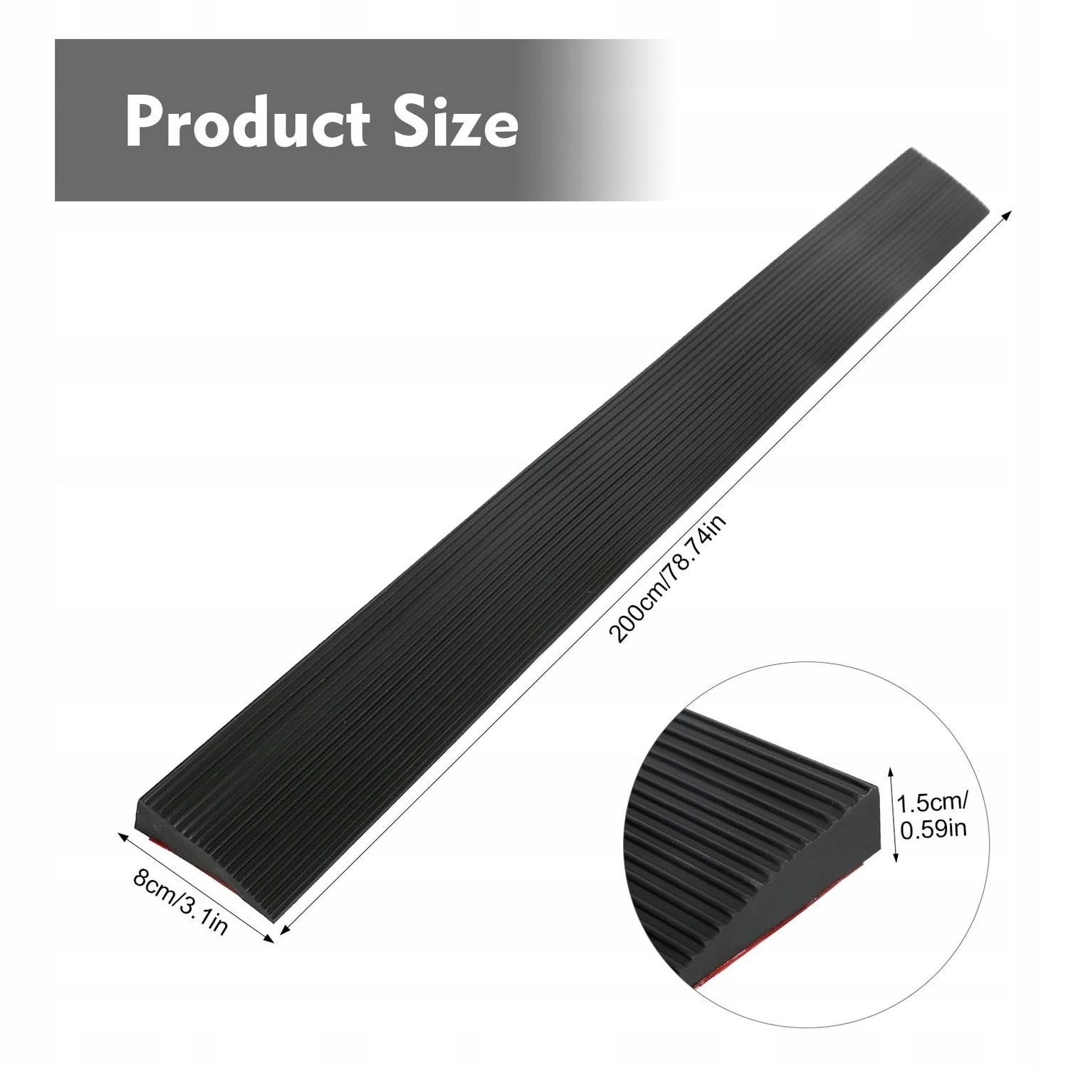 Threshold Ramp - self-adhesive - 200 cm - for strollers and scooters Brand no brand