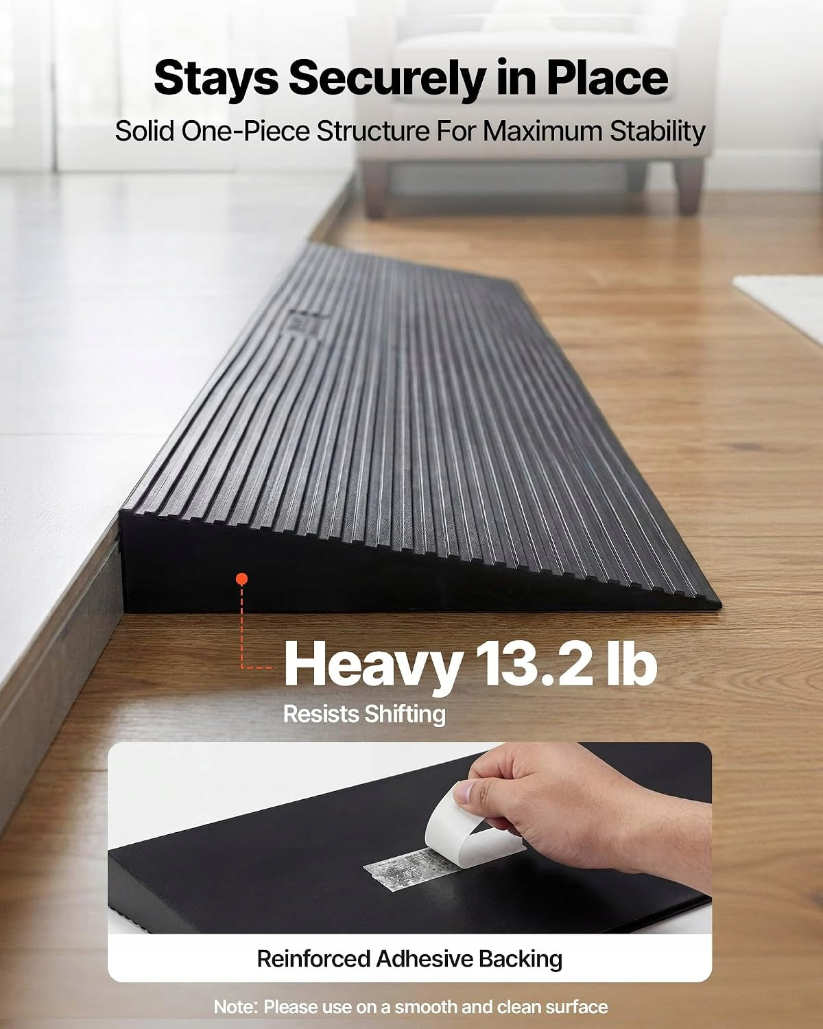 Threshold ramp VEVOR 90x20x4 cm load capacity 15 tons non-slip Customs tariff code 40169997
