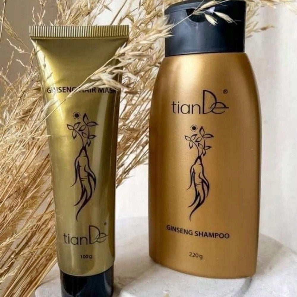 Kit zur vollständigen Haarwiederherstellung mit Ginseng-Extrakt: Shampoo und Maske, 1 Stk 