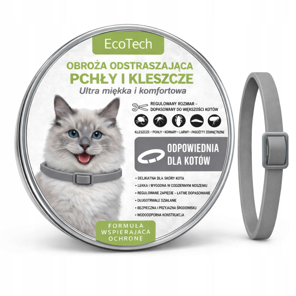 Tick and Flea Collar for Cat 38 cm Natural Adjustable