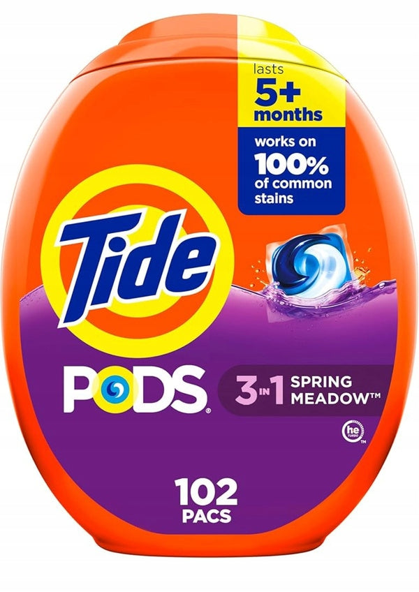 Tide 3 in 1 Spring Meadow 102 Pack-Laundry Capsules Trade name other