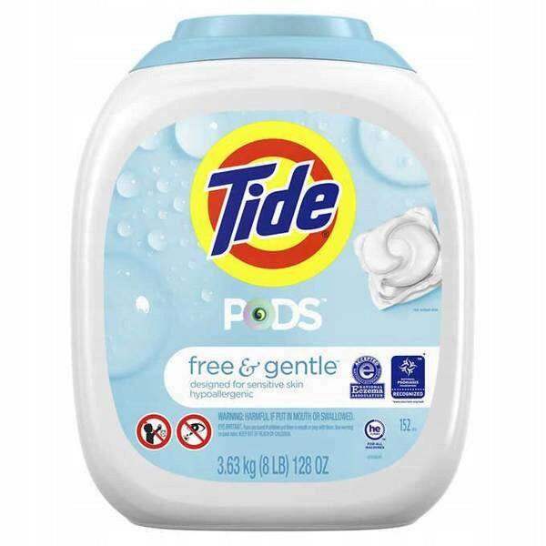 Tide Free & Gentle 152 pcs. - Universal fabric washing capsules