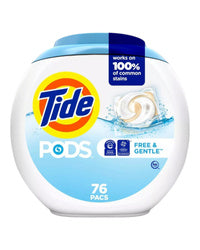 Tide Free & Gentle 76 Pack - Universal Fabric Washing Capsules