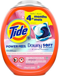 Tide Power Pods Downy April Fresh 45 Pack Fabric Washing Capsules
