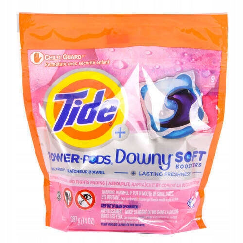 Tide Power Pods Downy April Fresh 9 Pack - Universal Washing Capsules