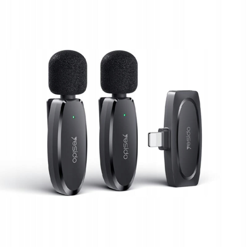 Tie Microphone for Phone Lightning iPhone YESIDO wireless 2.4GHz