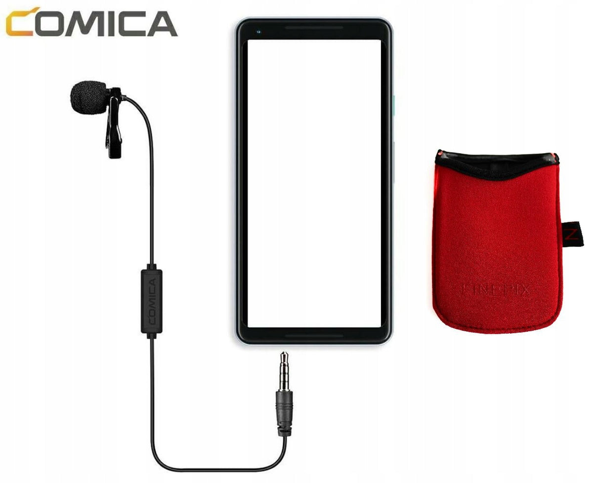 Tie microphone for smartphones COMICA CVM-V01SP 2,5m intuitive + FREEBIE