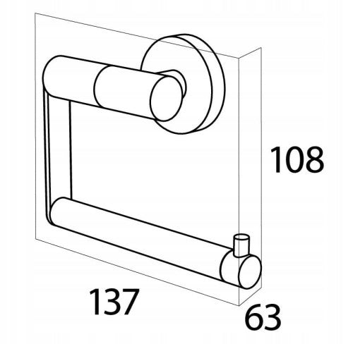 Tiger Boston Hanger Toilet Paper Holder Polished Steel 309030346 Packaging status original