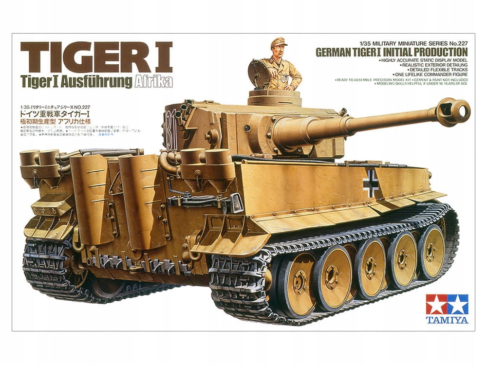 Konstruktorius Tamiya - German Tiger I Initial Production, 1/35, 35227, 8 m.+