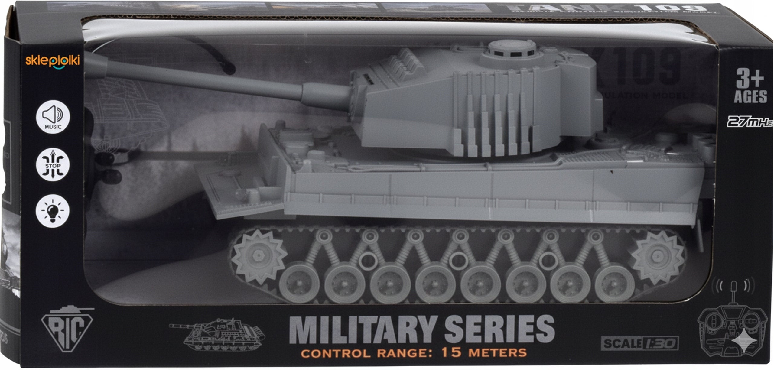 Tiger RC 1:28 Remote Controlled Tank with Light and Sound Effects Packaging status original