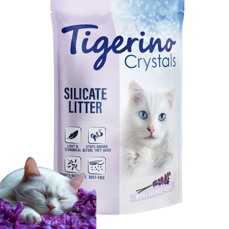 Tigerino Crystals 5L Silicone Cat Litter, LAVENDER