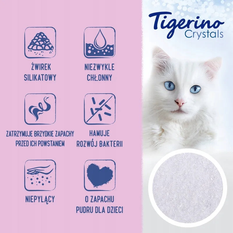 Tigerino Crystals – Cat Litter | Children's Powder Scent | 6 x 5L Packaging status original