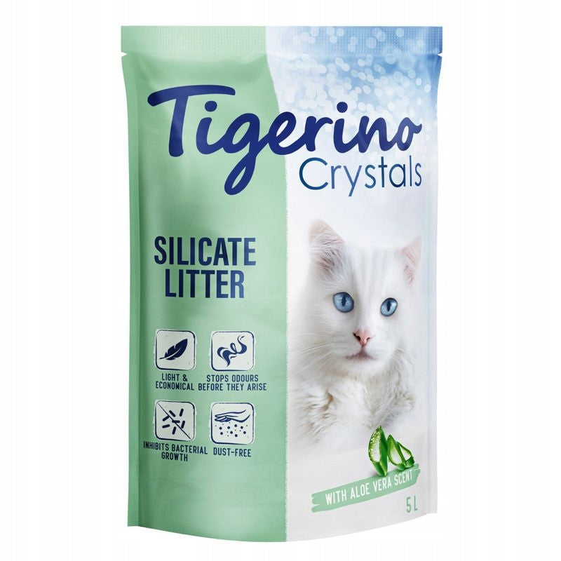 Tigerino Crystals – Silicate Litter for Cat Aloe Vera 5L