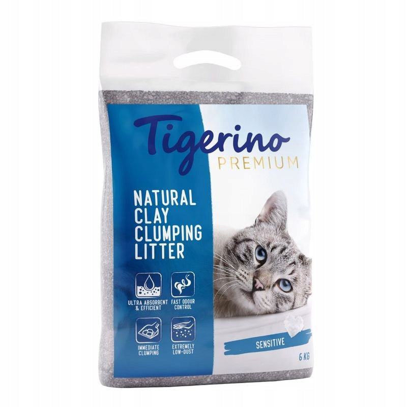 Tigerino Premium Sensitive, cat litter - unscented, 6 kg