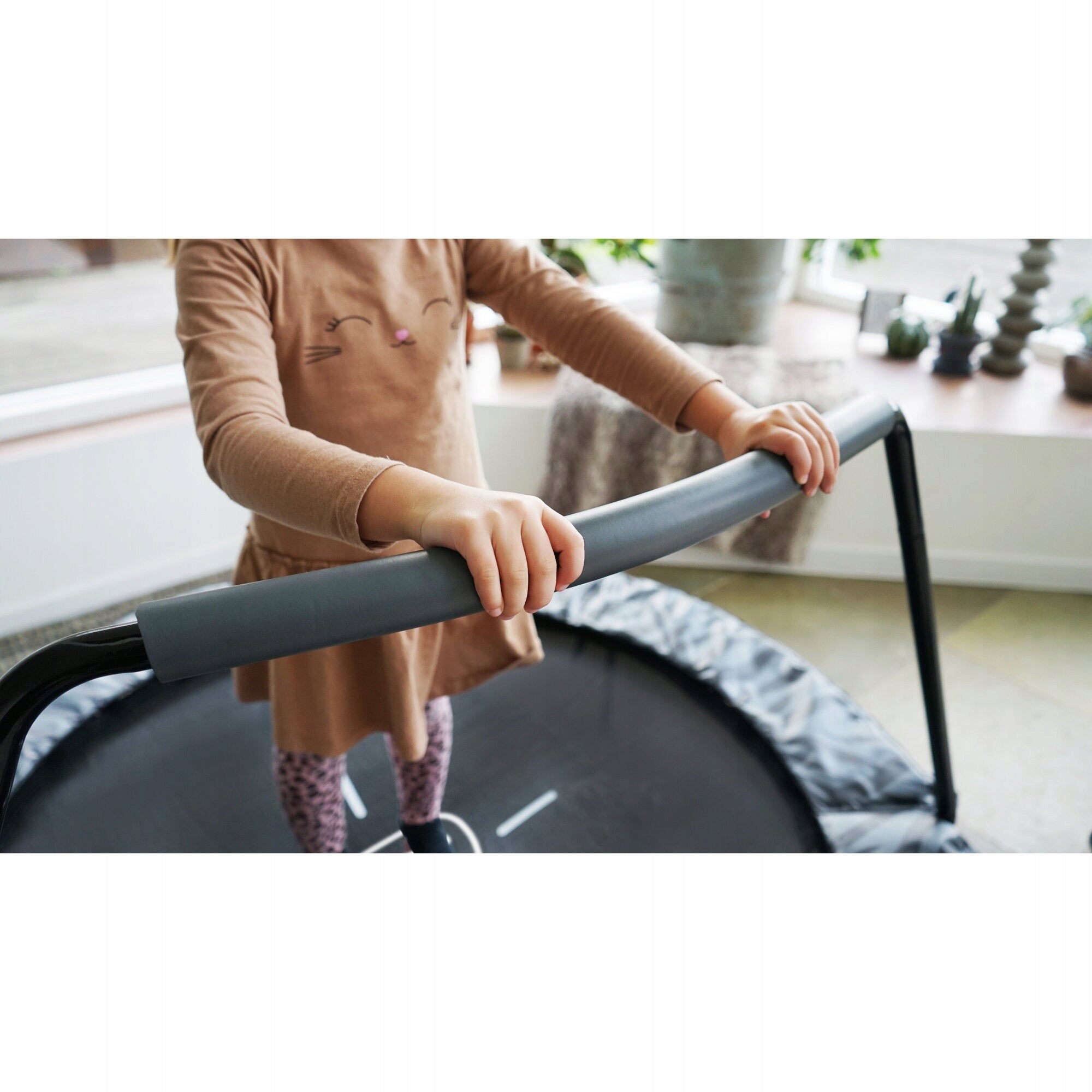 Tiggy Junior trampoline EXIT ø140cm with safety net - black/grey Size (ft) 4,5 (140 cm)