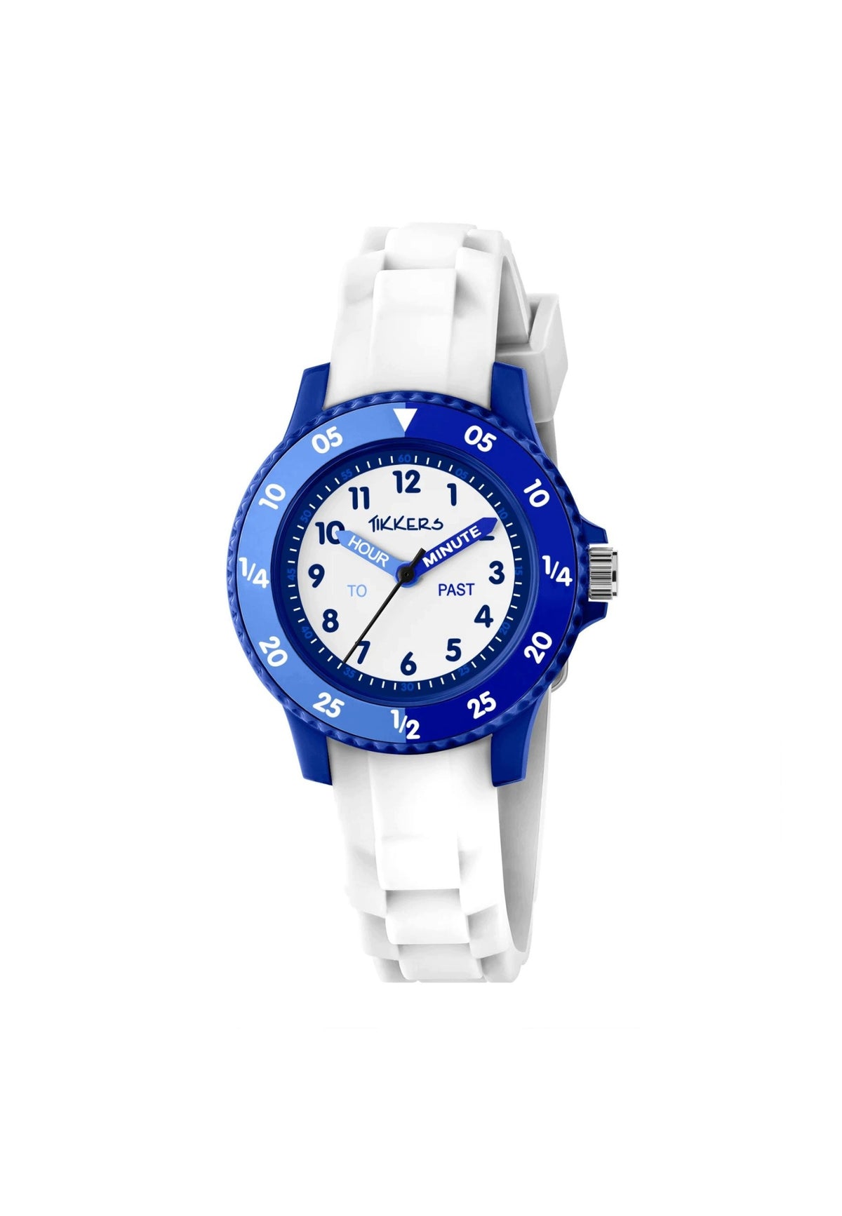 Tikkers Children's Educational Watch Silicone Black Green Blue Bi