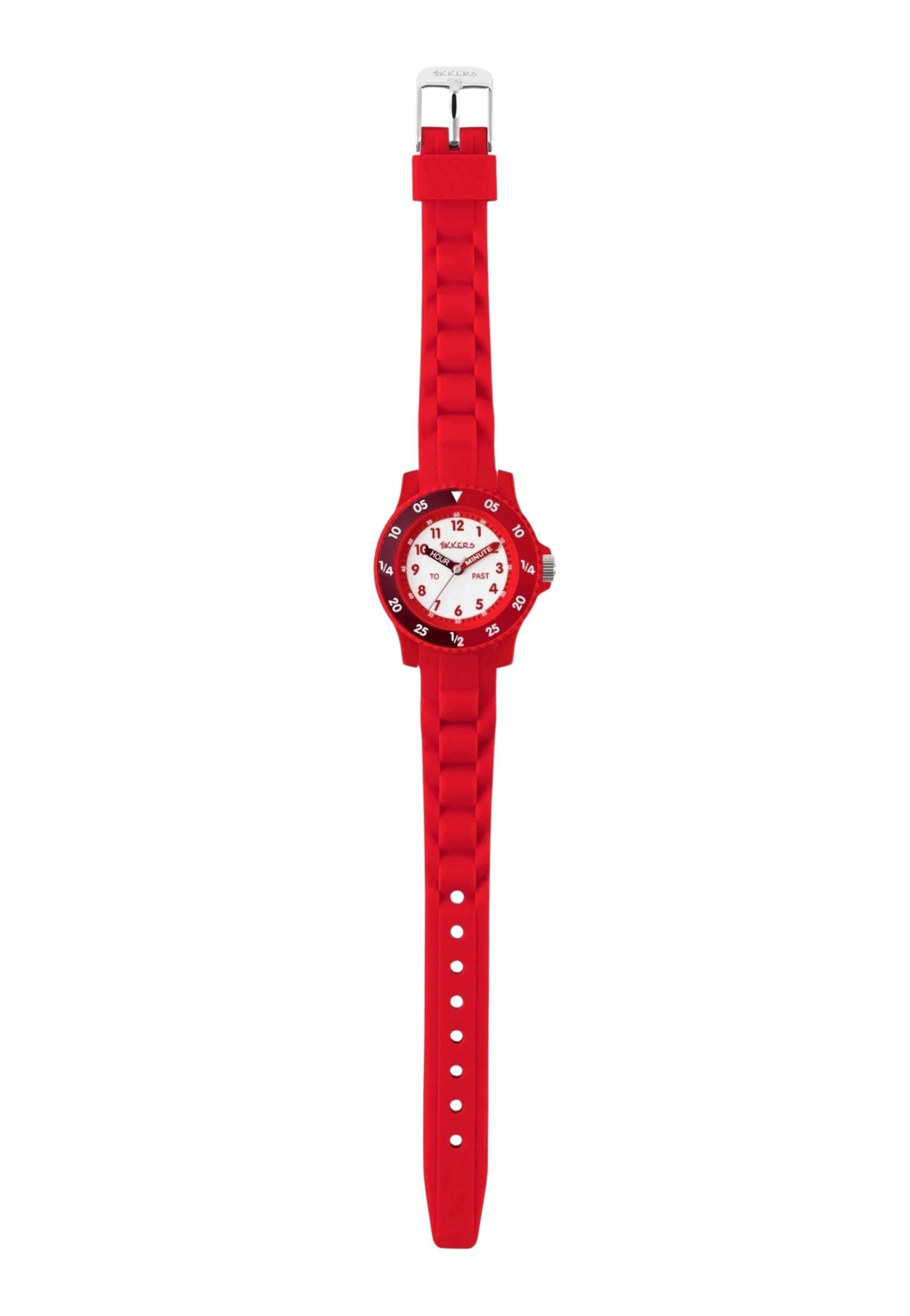 Tikkers Children's Educational Watch Silicone Black Green Red Sil Brand no brand
