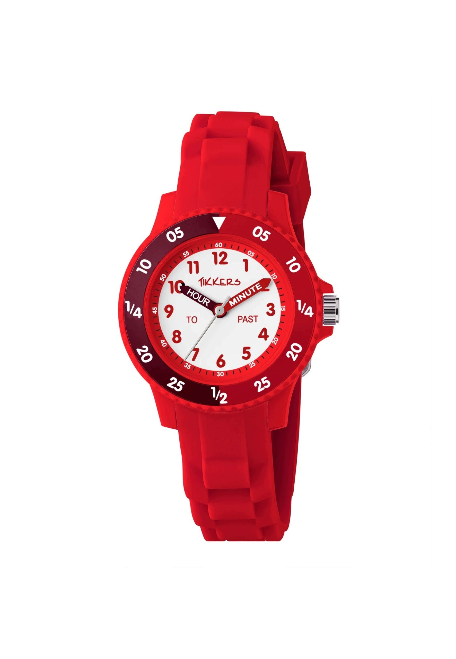 Tikkers Children's Educational Watch Silicone Black Green Red Sil