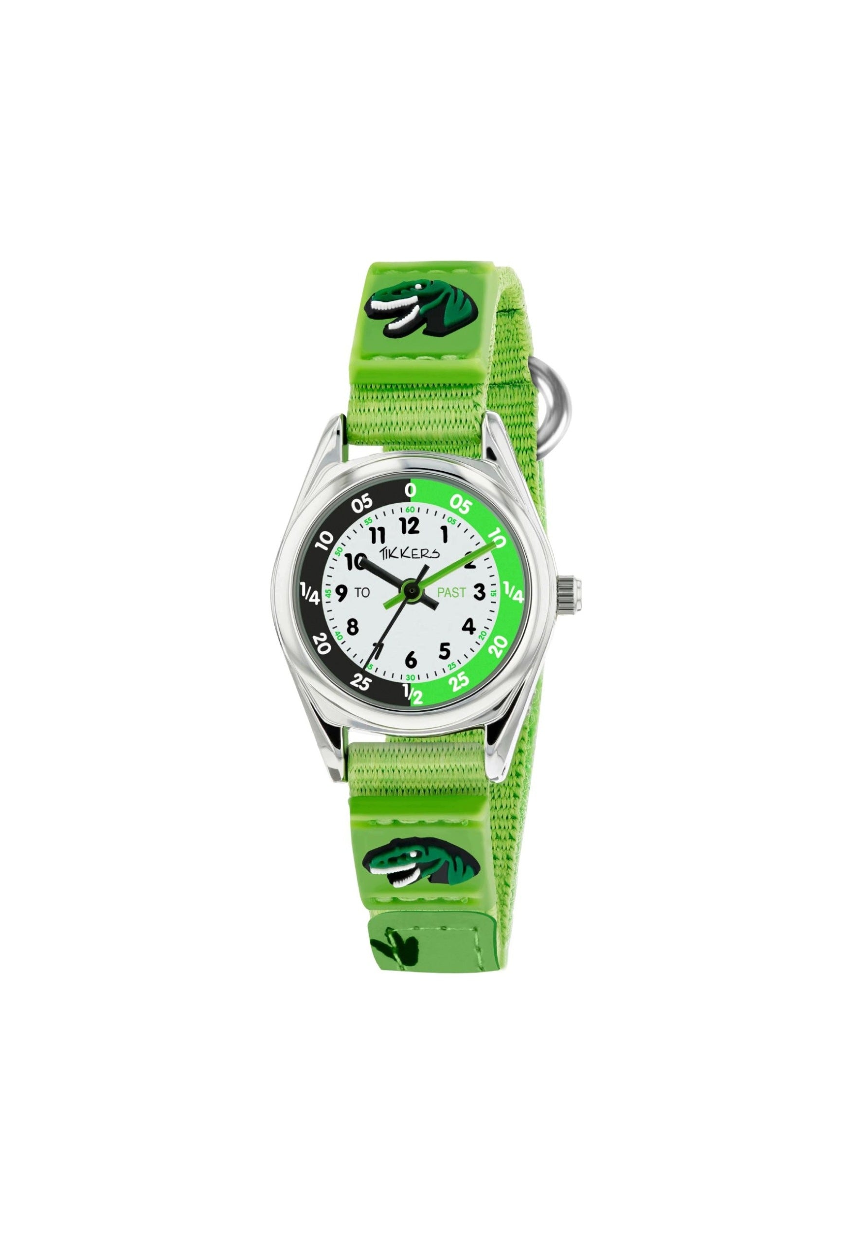 Tikkers Children's Watch Educational Unicorn Green Velcro Silicone