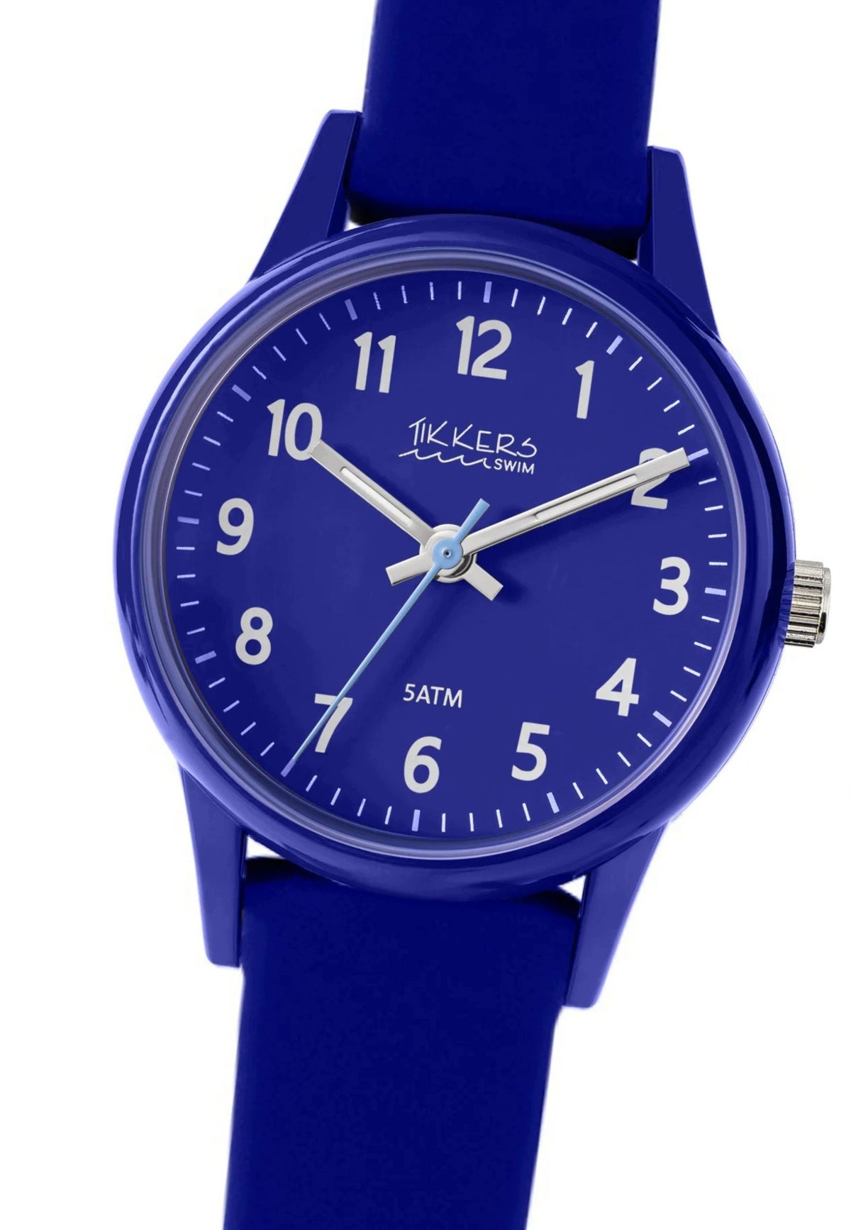 Tikkers Children's Watch Waterproof Silicone Navy Blue Sports Blue Packaging status original