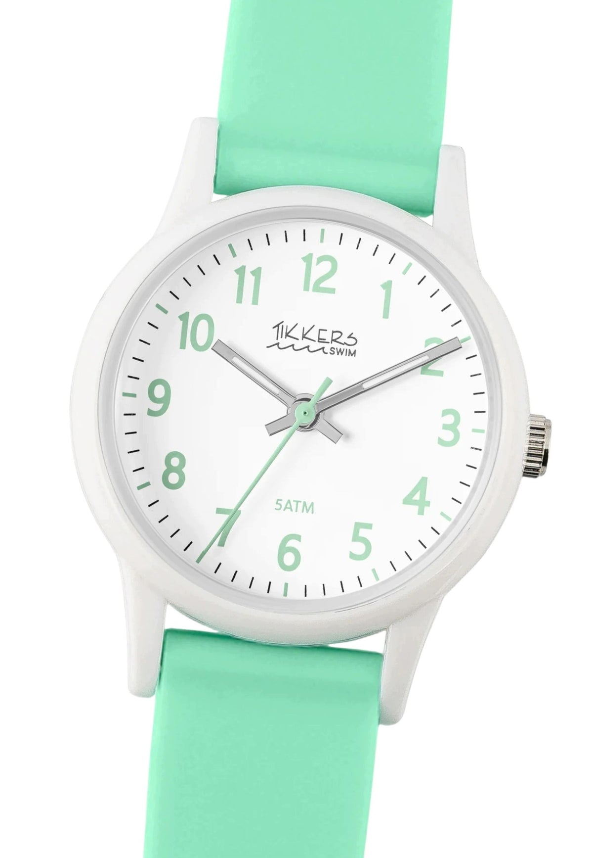 Tikkers Children's Watch Waterproof Silicone Navy Sports Aquamarine Packaging status original