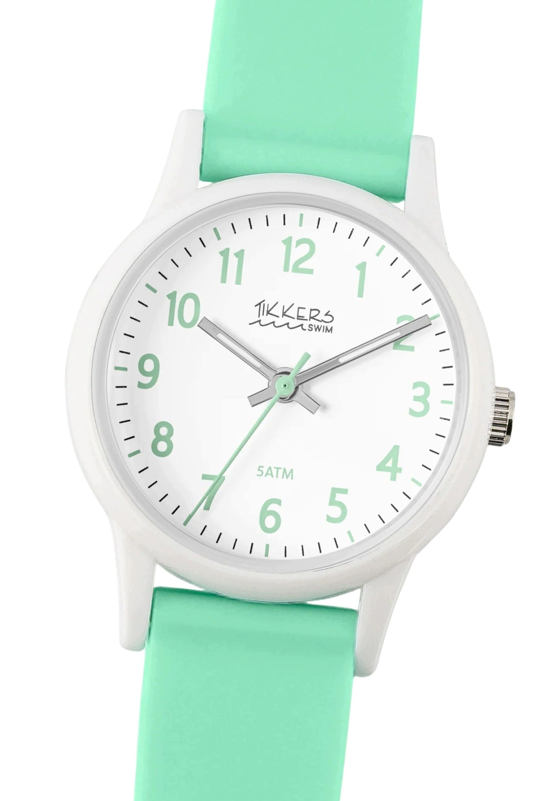 Tikkers Children's Watch Waterproof Silicone Navy Sports Aquamarine Packaging status original