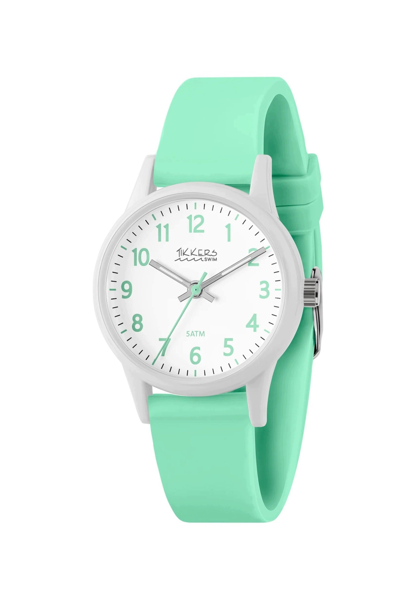 Tikkers Children's Watch Waterproof Silicone Navy Sports Aquamarine