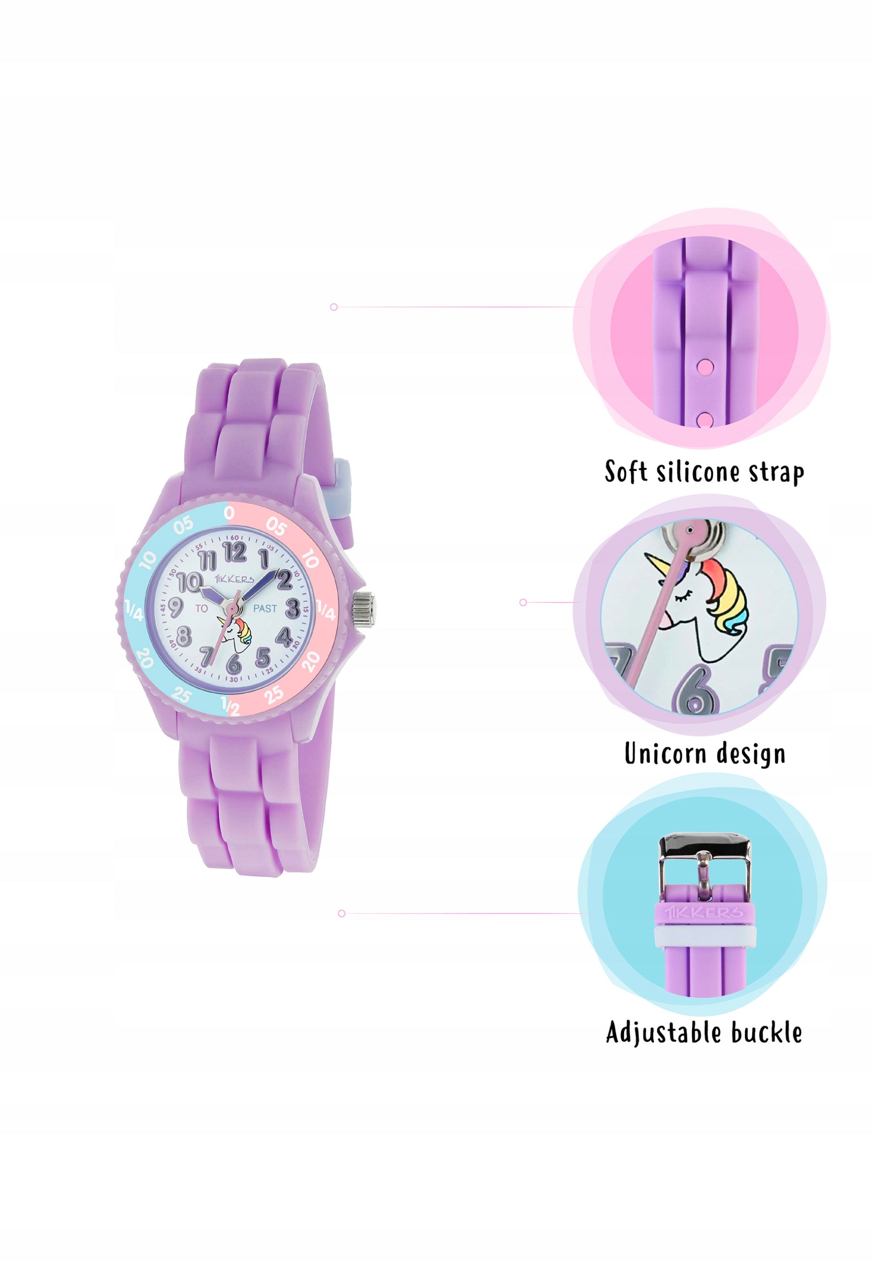 Tikkers Time Teacher Silicone Pink Unisize Packaging status original