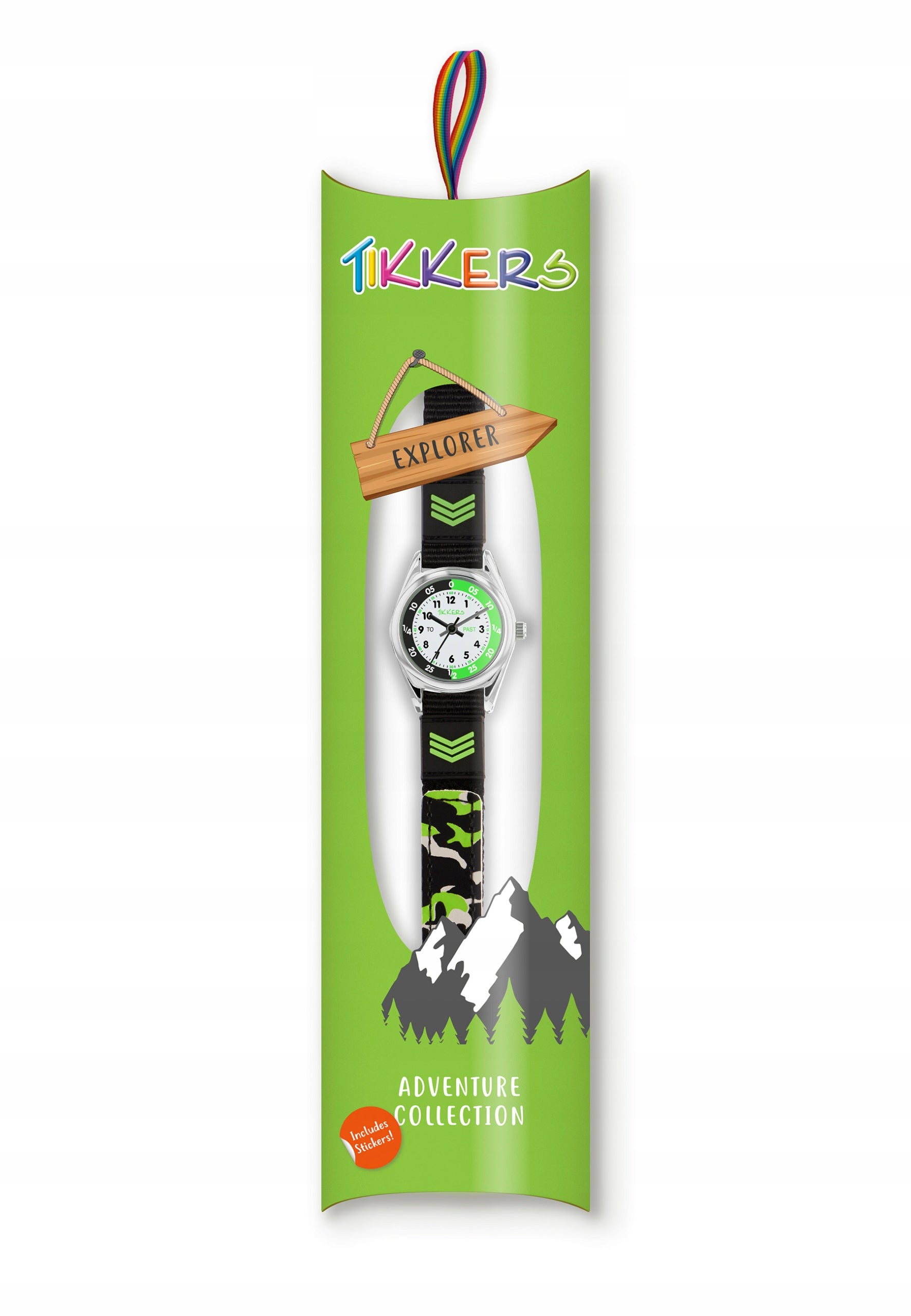 Tikkers Velcro Time Teacher green light green Unisize Packaging status original