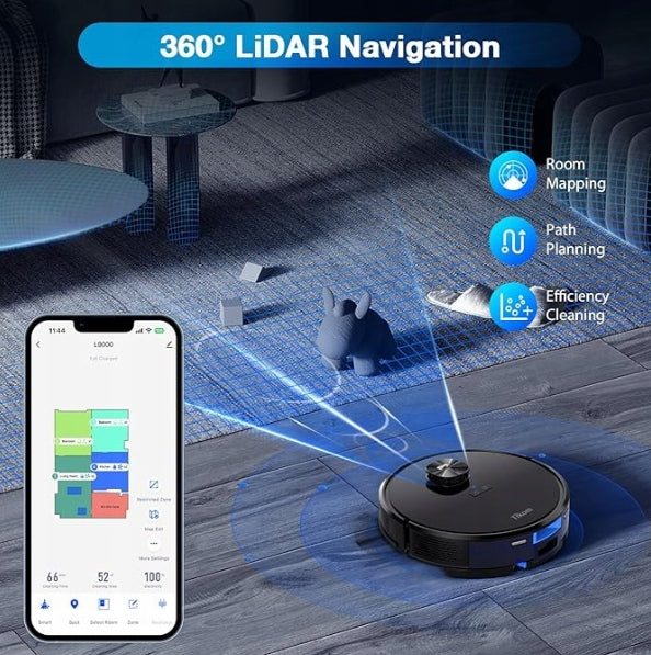 Tikom L9000 Robot Vacuum Cleaner with Wipe Function Navigation LiDAR Brand no brand