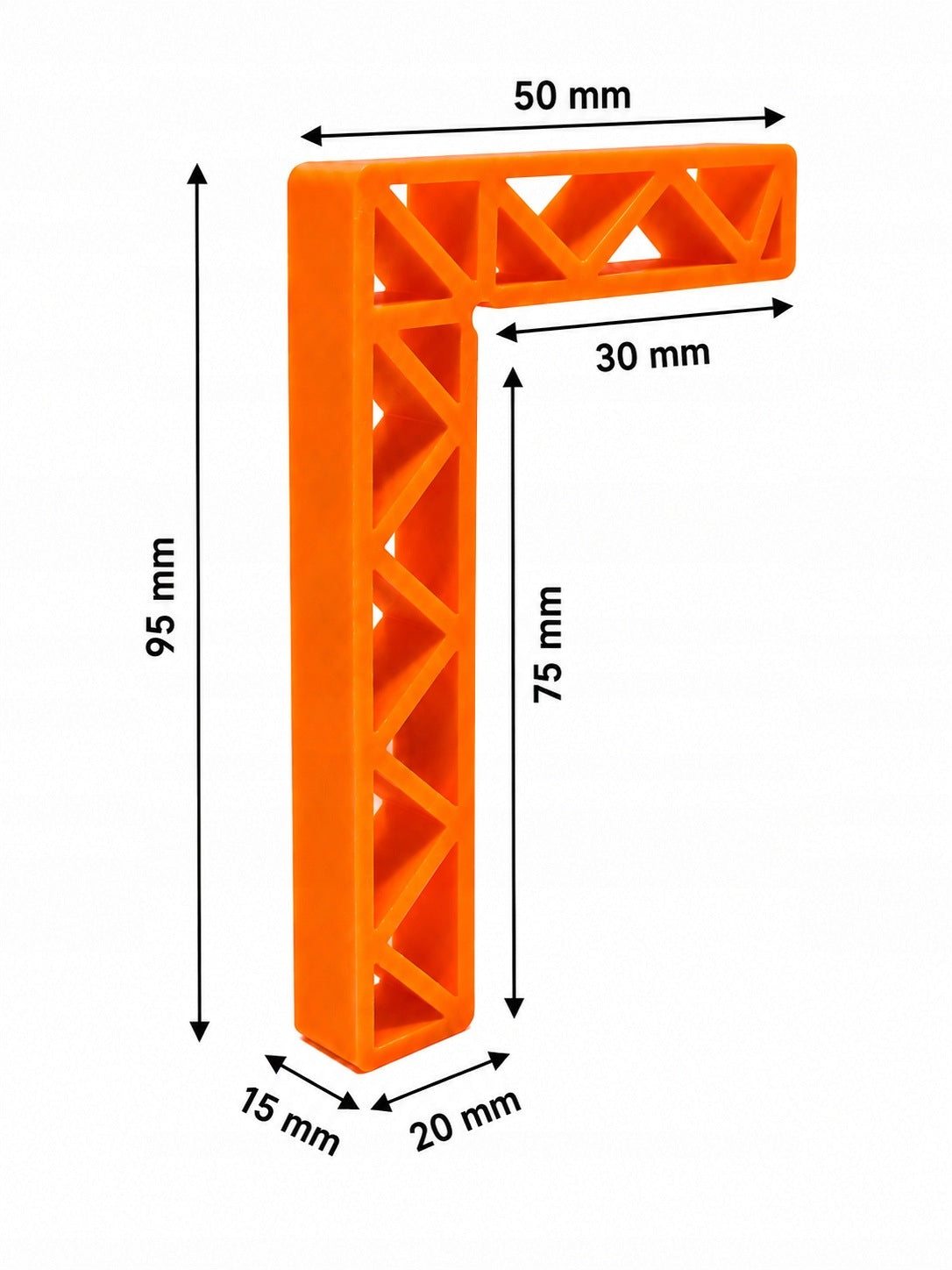 Tile angle 75x35 mm for tiles ideal angle 90 degrees