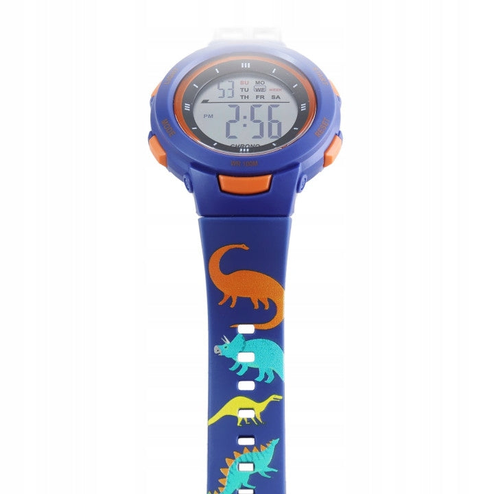 Timemaster LCD children's watch with dinosaurs, navy blue 007/46 Packaging status original