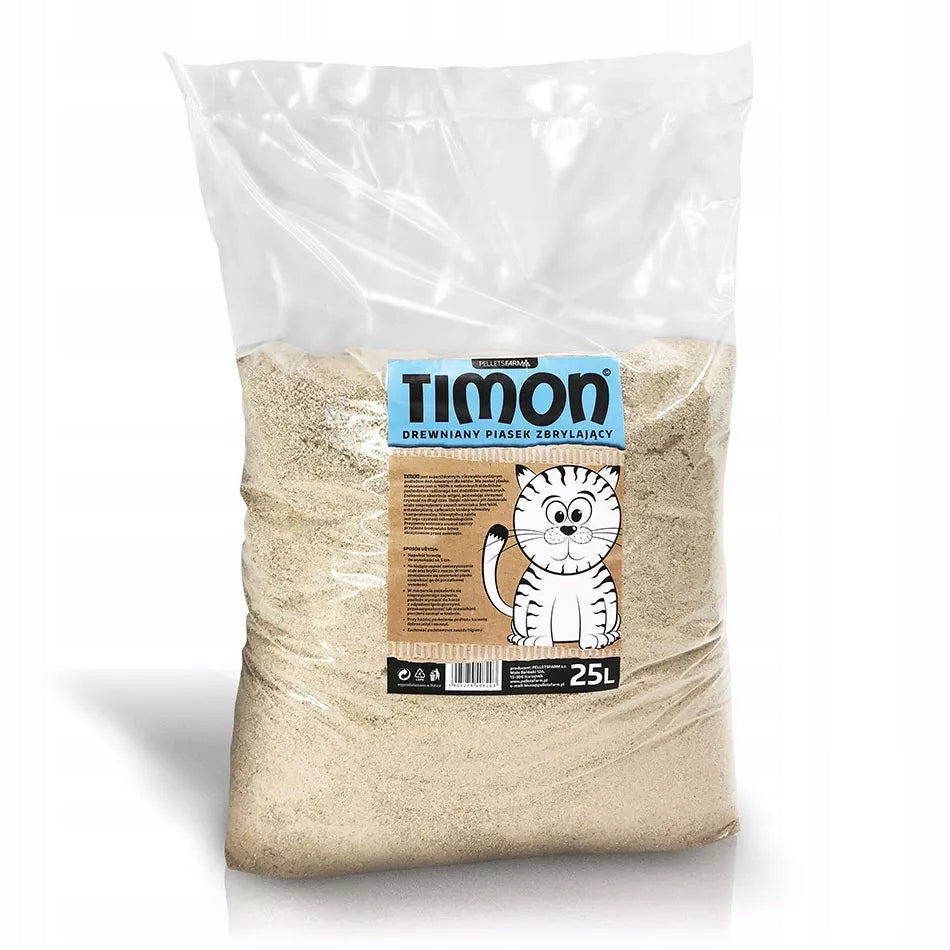 Timon 25 L - clumping sand for cat extremely absorbent wooden light