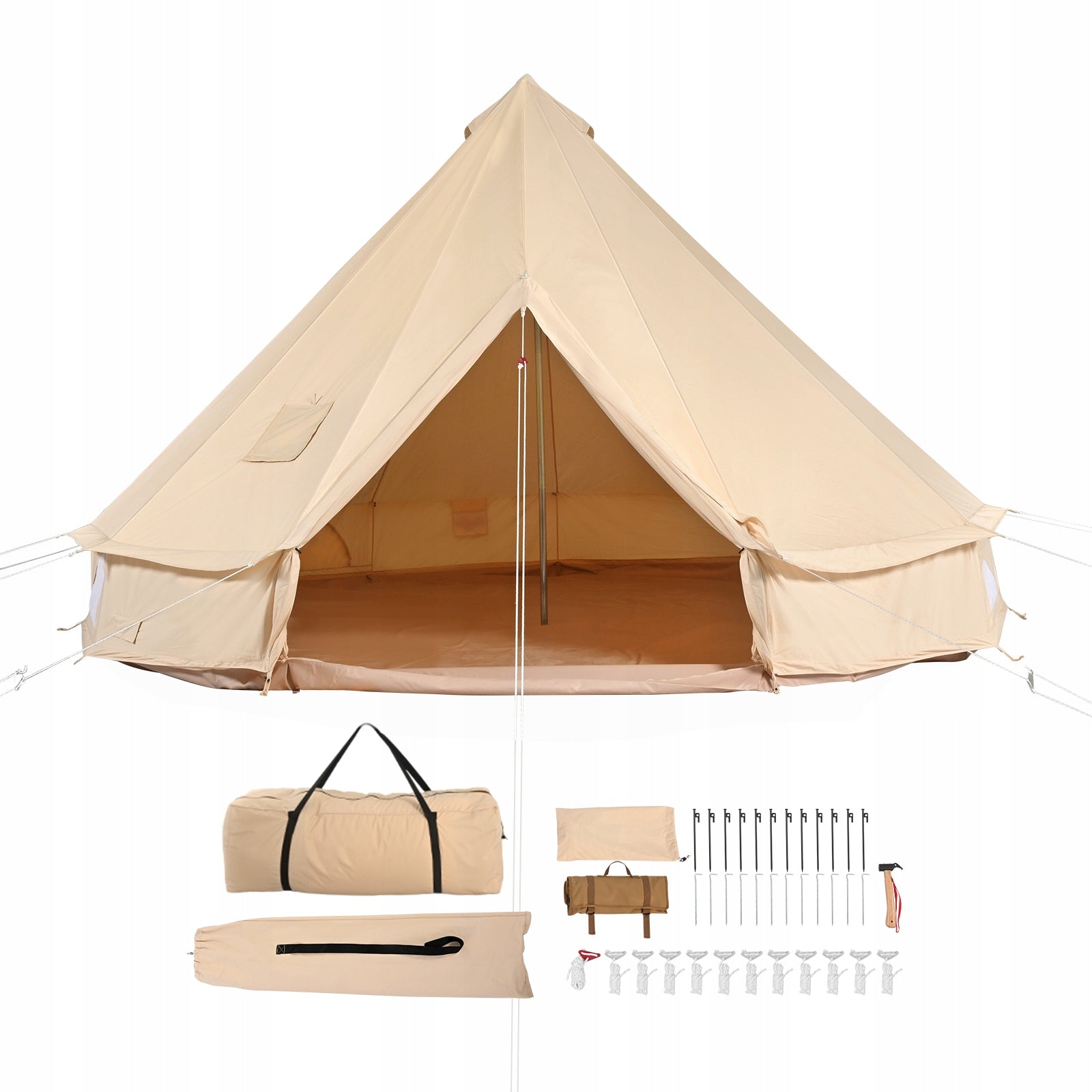 Tipi Glamping Family Yurt Tent Cotton 4m 6-Person Year-Round Manufacturer code FBZXZP4MM