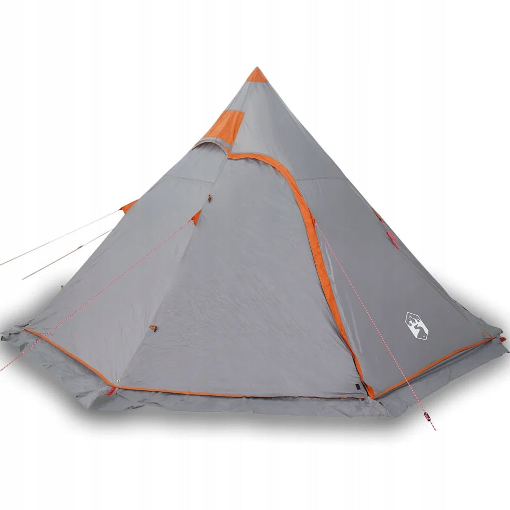 Tipi hiking tent, 5-person, grey, waterproof