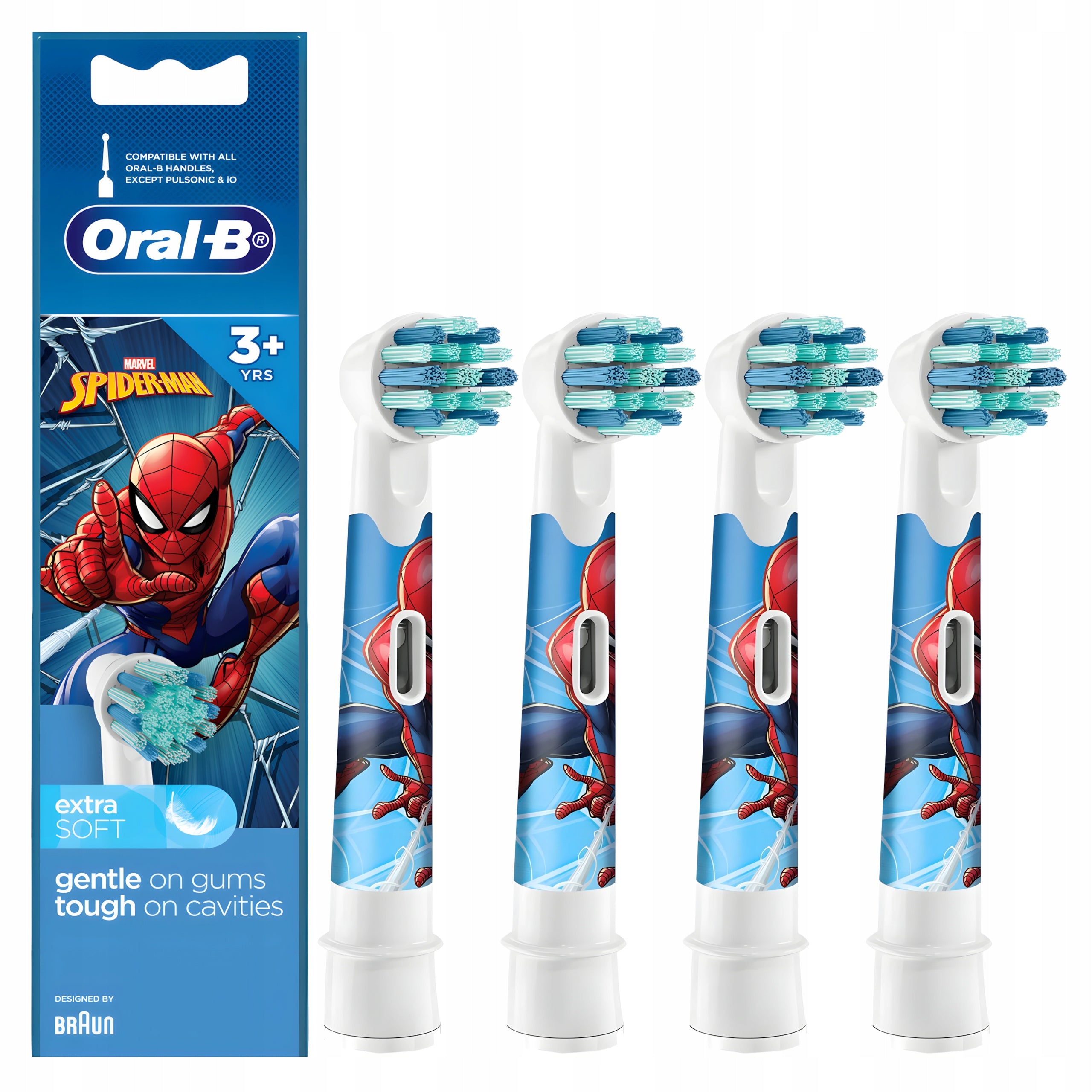 Tips Oral-B Kids Spiderman 4 pcs for Kids Toothbrush