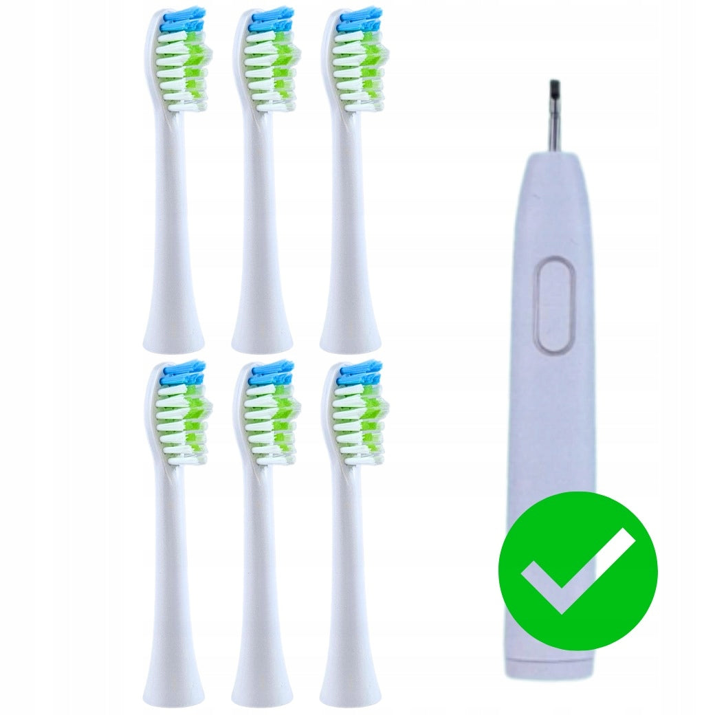 Tips for sonic toothbrush HOFFEN HO-00043 replacements white 6 pcs Packaging status original
