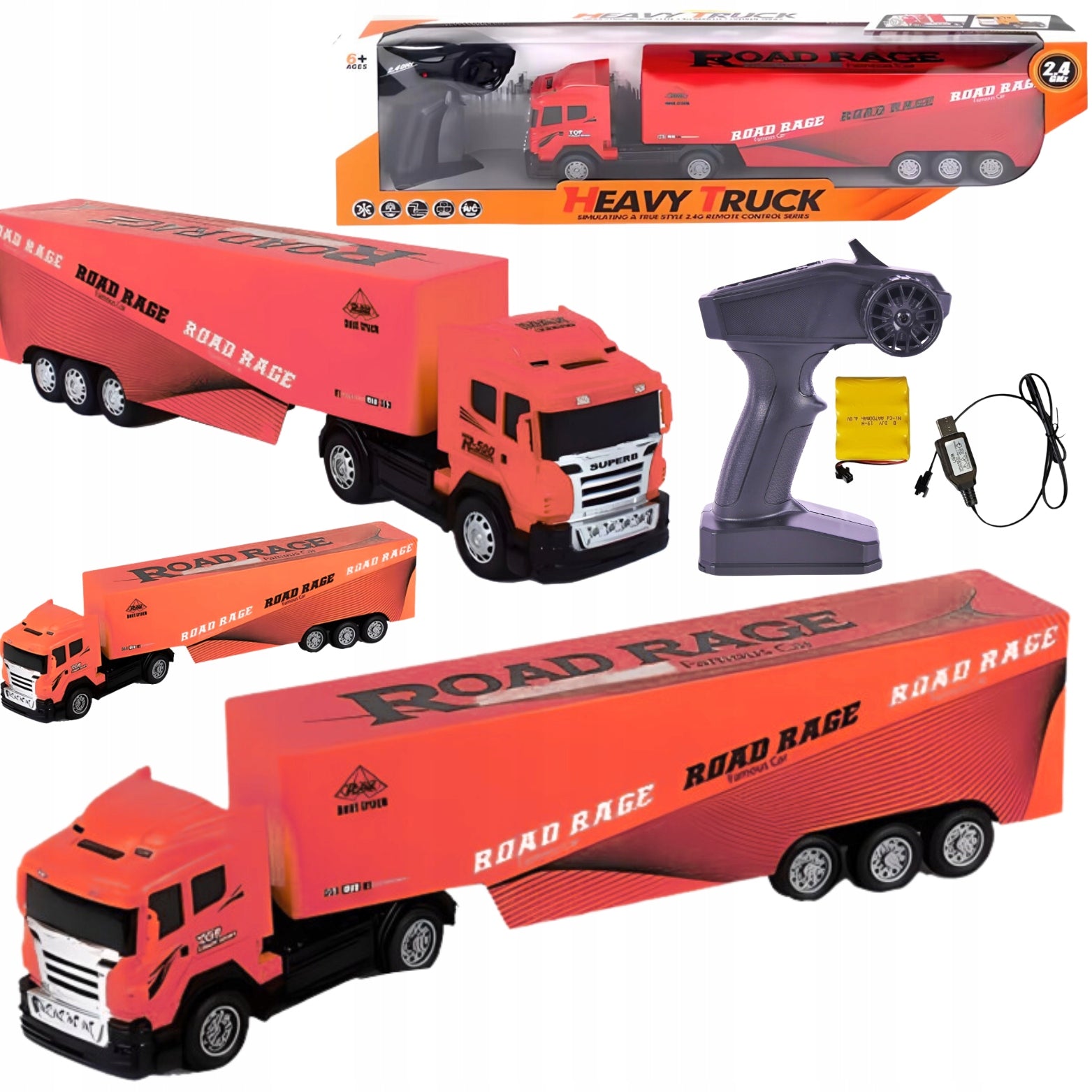Tir RC Truck Remote Controlled Detachable Semitrailer Battery