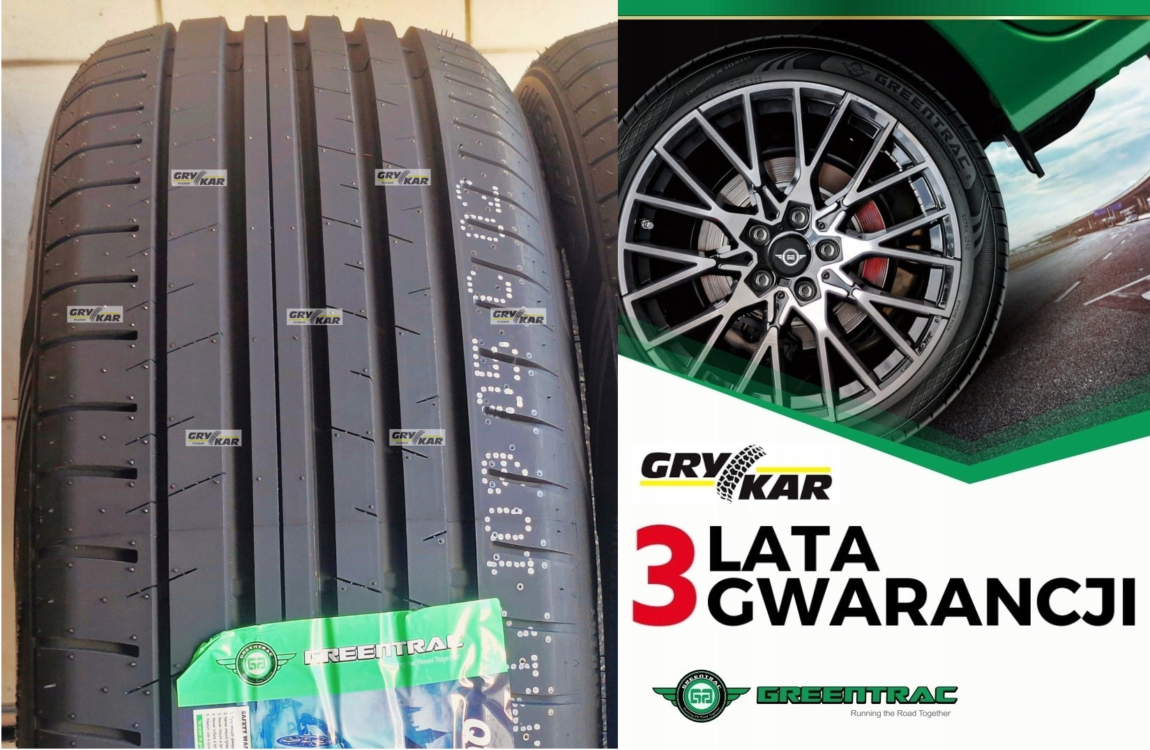 Tires 205/50R17 Greentrac Quest-X due: A 2026 3-year warranty PLN 215/pc.