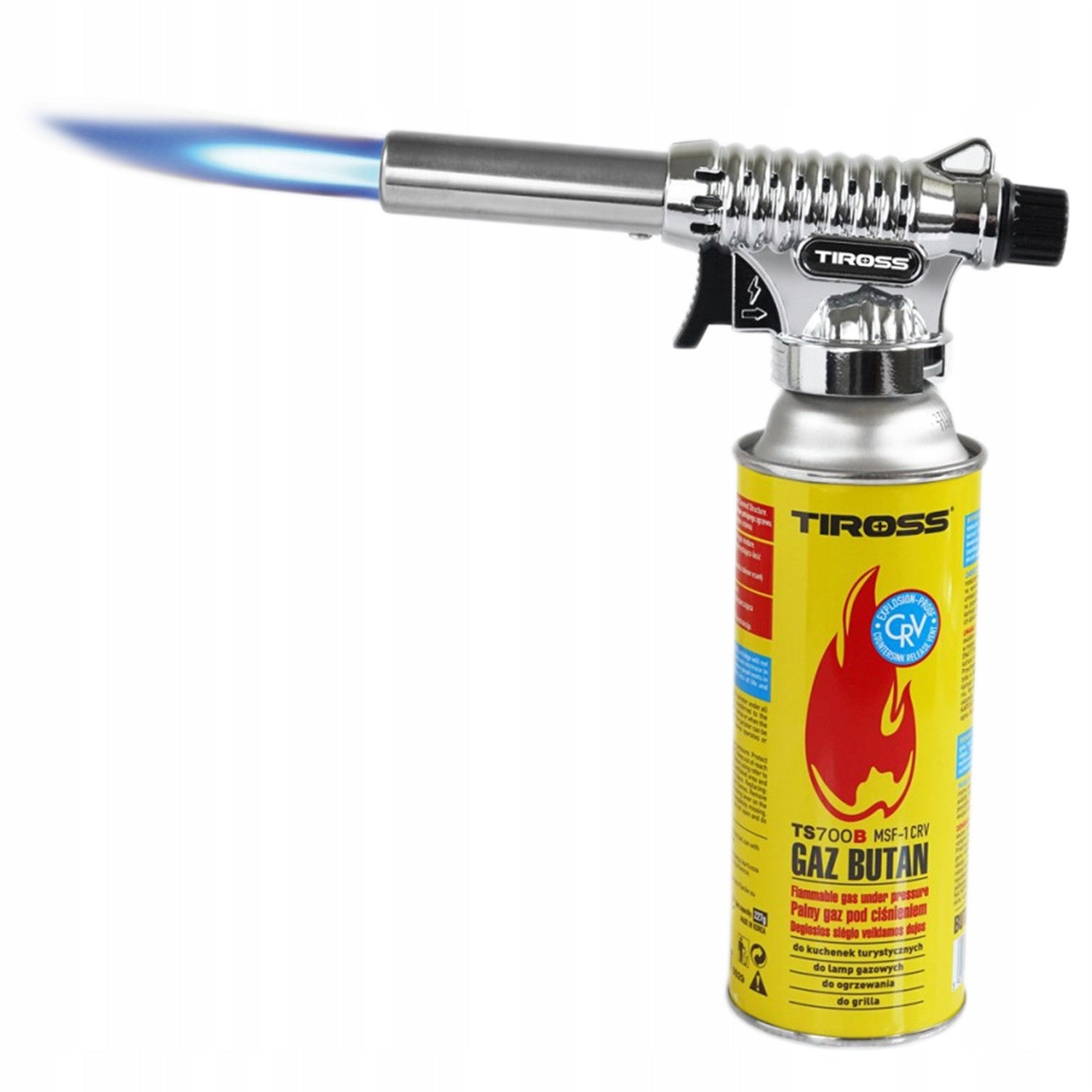 Tiross TS708 Gas burner with ceramic nozzle chrome Series TIROSS PALNIK TS-708