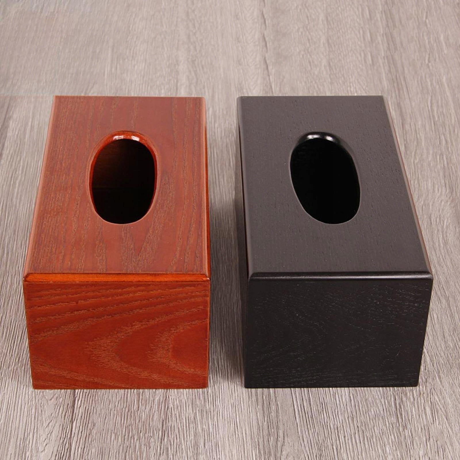 Tissue Box Cover Stylish Multifunctional Practical Wide Opening black Brand no brand