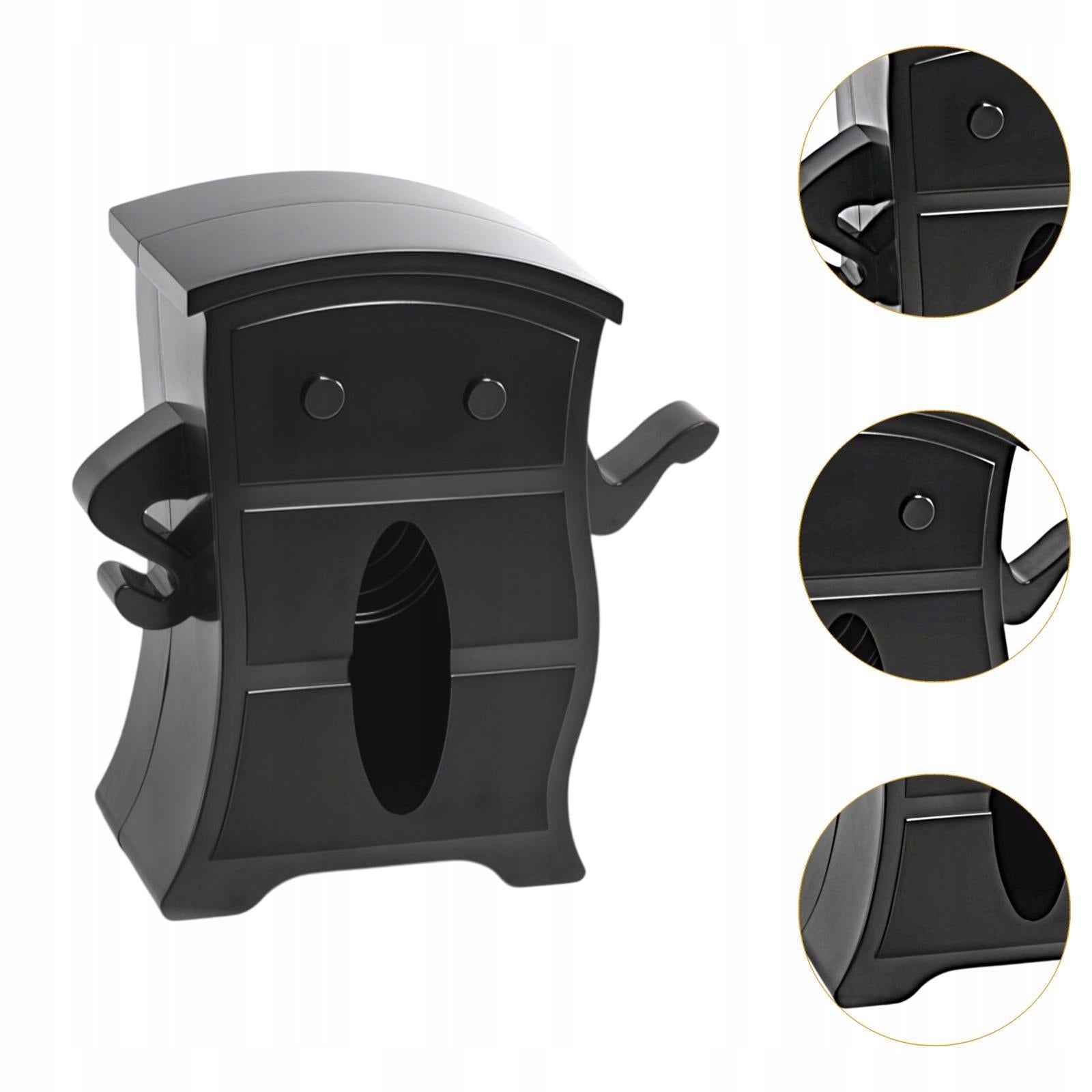 Tissue Box Holder Unique Creative Practical Portable Toilet Paper Black Packaging status original