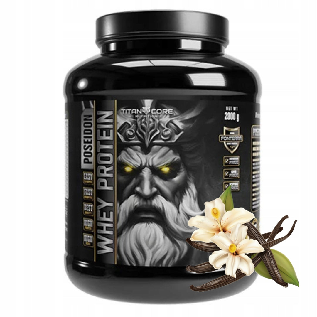 Titan Core Poseidon Whey Protein 2000g vanilla flavoured protein wpc