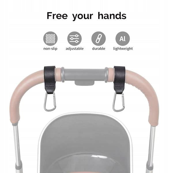 Titanium Baby - hooks, handles for hanging bags, set of 2pcs | Black Manufacturer code TB-7003