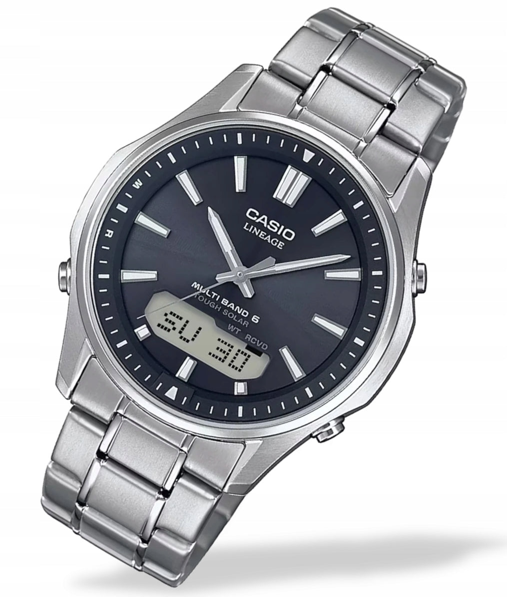 Titanium Men's Watch on Bracelet Casio LCW-M100TSE SAPPHIRE Wave Ceptor