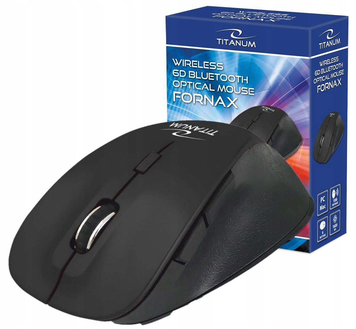 Titanum Wireless Bluetooth Mouse 6D Optical Fornax Black Titanum