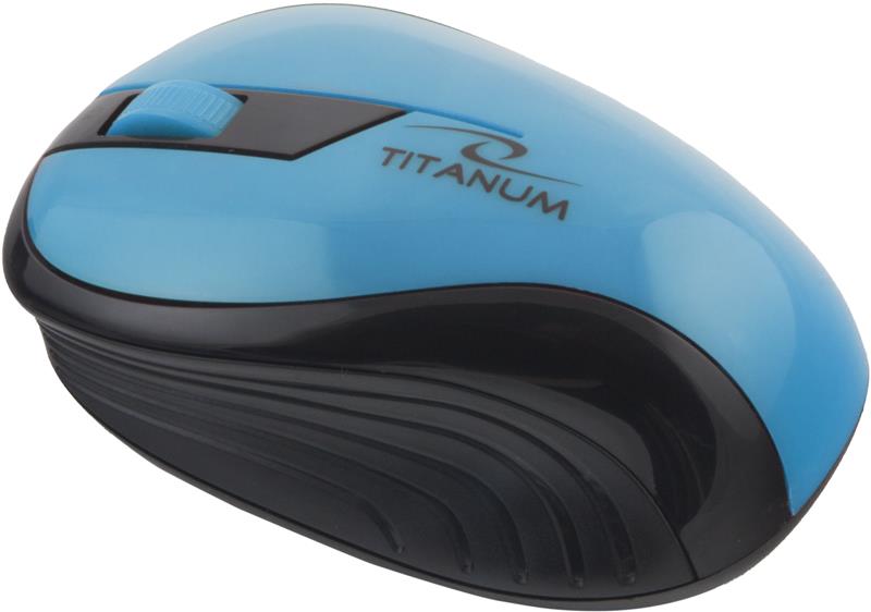 Titanum Wireless Mouse 2. 4Ghz 3D Optical USB Rainbow Turquoise Model TM114T