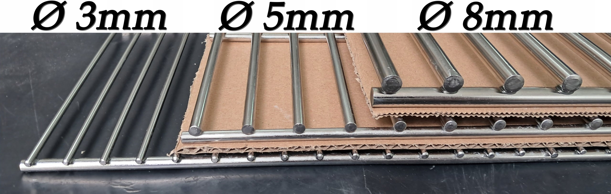 To Dimension GRATE STAINLESS STEEL ROD 8mm, MEGA SOLID - GRILL, SMOKEHOUSE Manufacturer no brand
